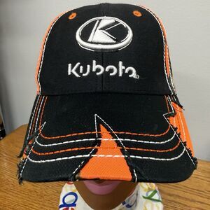 Kubota Tractors Ball Cap Adjustable Hat Orange Black Brown Camo